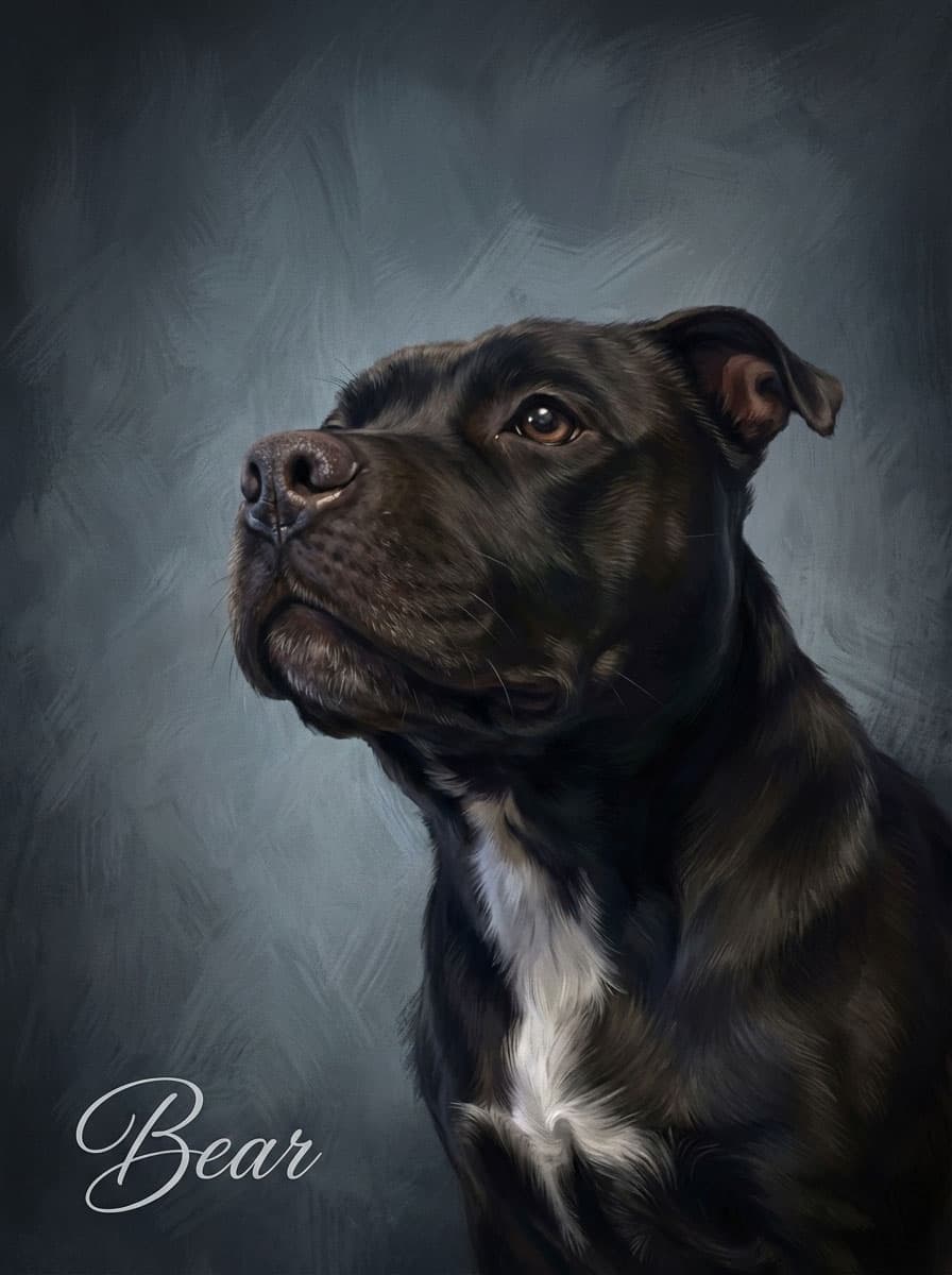 Bear custom pet portrait